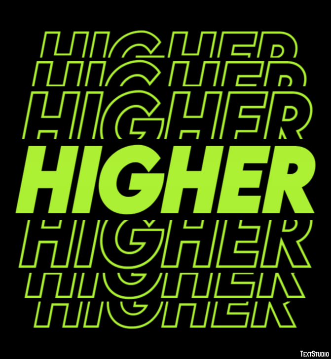Higher Text Effect