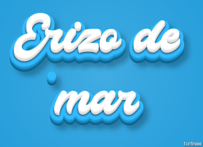 Erizo de mar Efecto de Texto