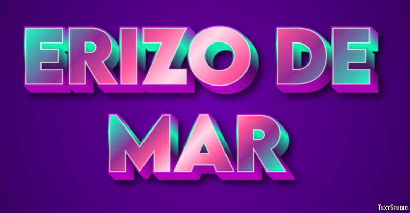 Erizo de mar Efecto de texto