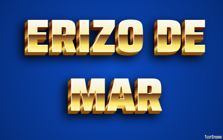 Erizo de mar Efecto de Texto