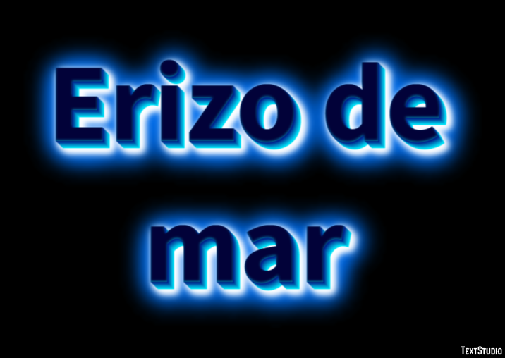 Erizo de mar Efecto de Texto