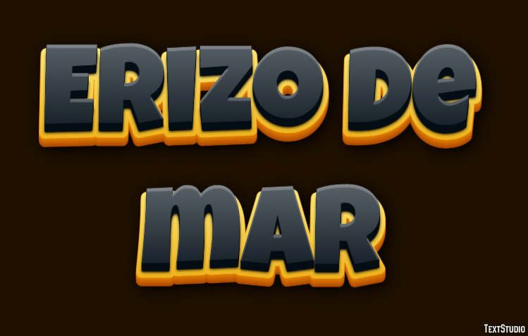 Erizo de mar Efecto de texto
