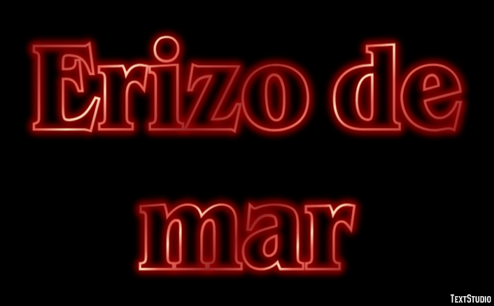 Erizo de mar Efecto de texto
