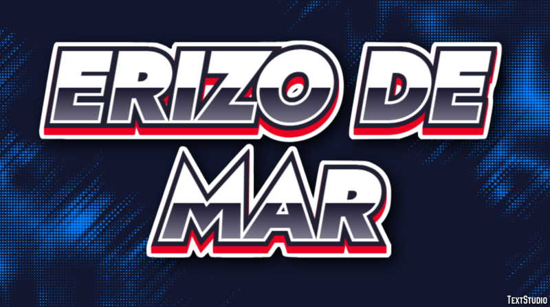 Erizo de mar Efecto de texto