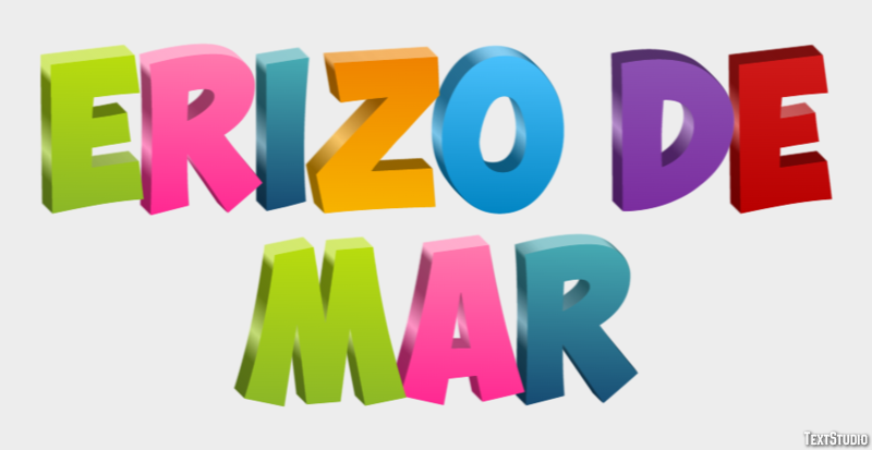Erizo de mar Efecto de texto