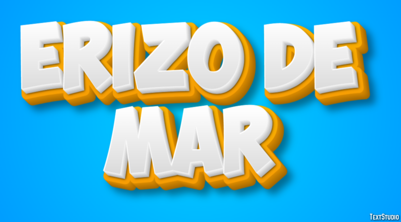 Erizo de mar Efecto de texto