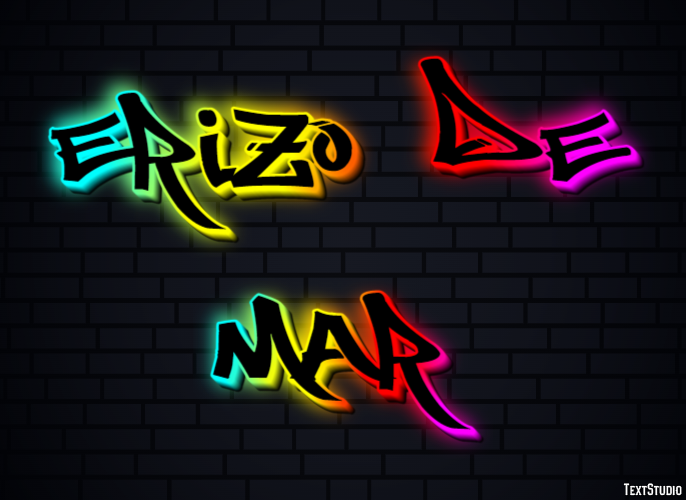 Erizo de mar Efecto de Texto