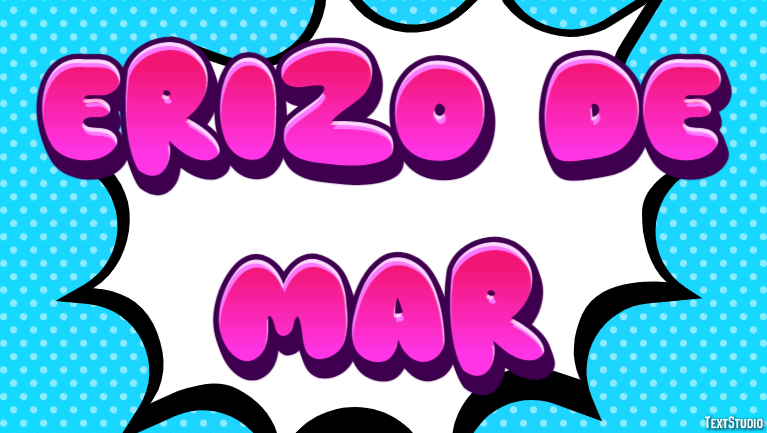 Erizo de mar Efecto de texto
