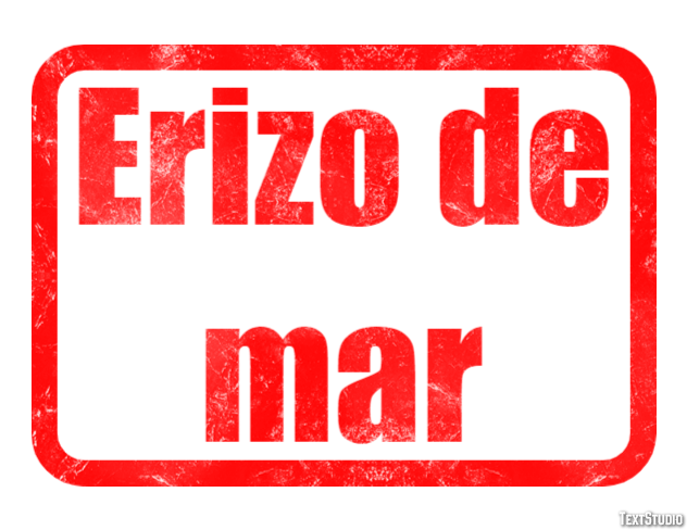 Erizo de mar Efecto de texto