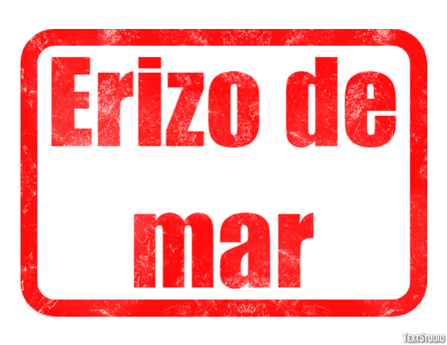 Erizo de mar Efekt tekstowy