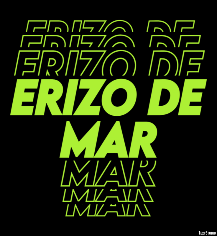 Erizo de mar Efecto de texto