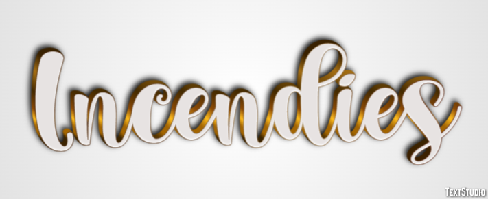 Incendies Text effect