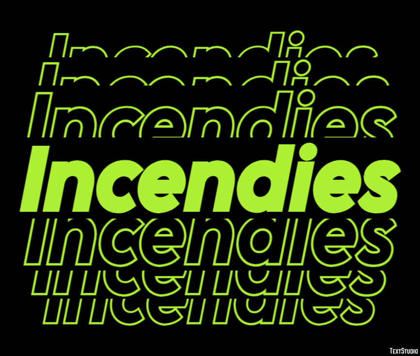 Incendies Text effect
