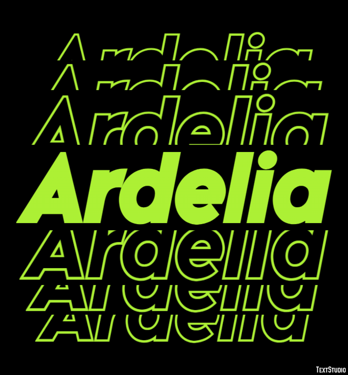 Ardelia Text effect