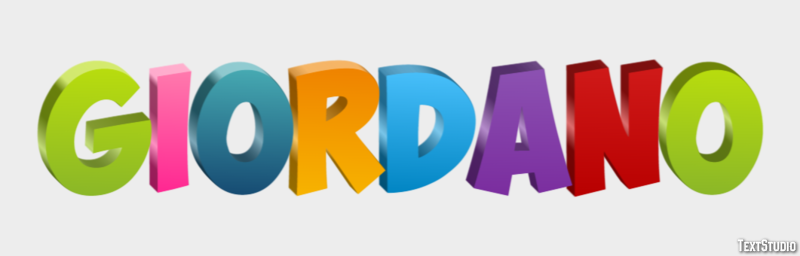 Giordano Effetto testo