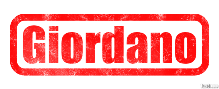 Giordano Effetto testo