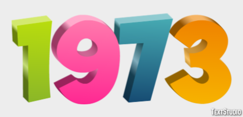1973 Text effect