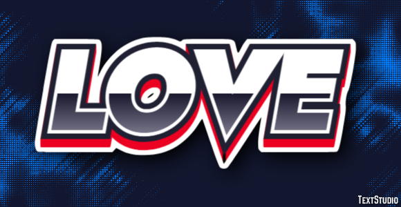 Love Text effect