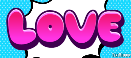 Love Text effect