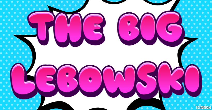 The Big Lebowski Text effect