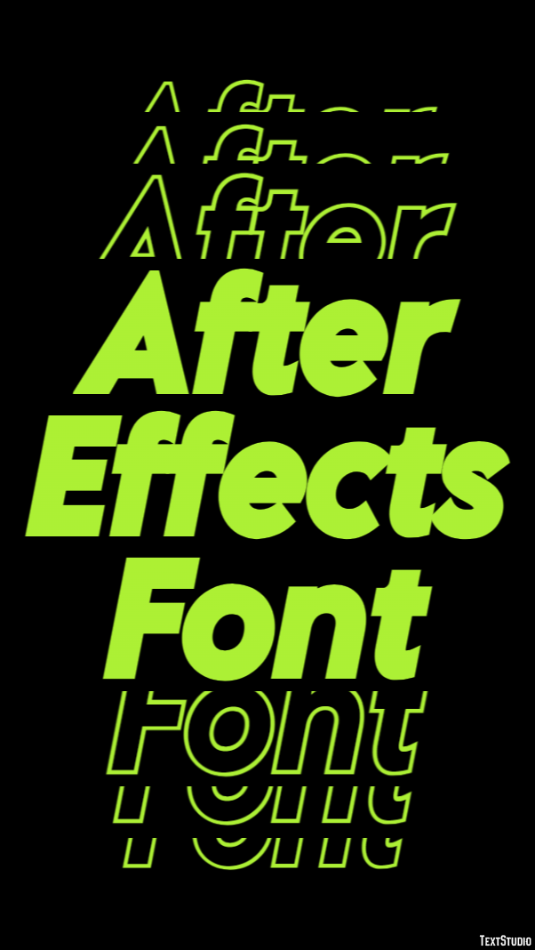 After Effects Font Texteffekt