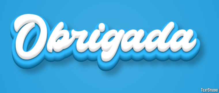 Obrigada Text effect