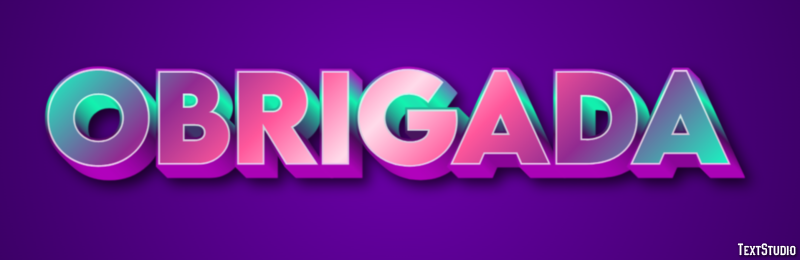 Obrigada Text effect