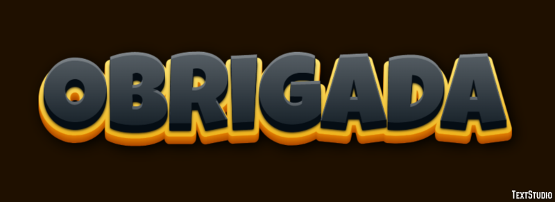 Obrigada Text effect