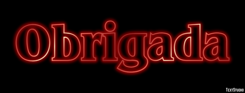 Obrigada Text effect