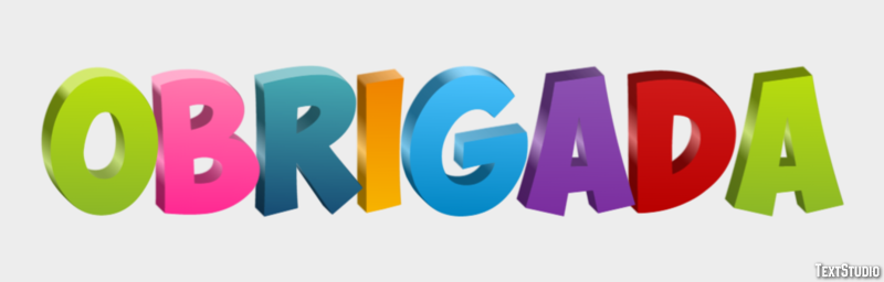 Obrigada Effet de Texte