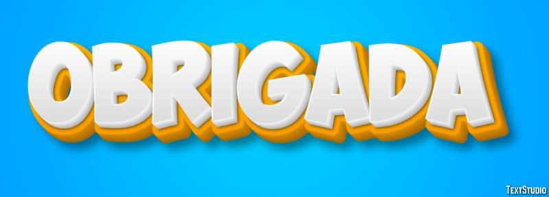 Obrigada Text effect