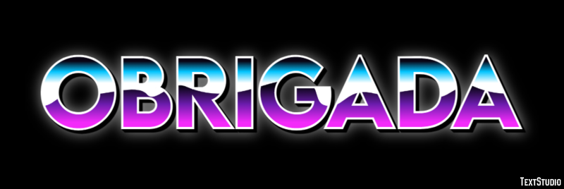 Obrigada Text effect