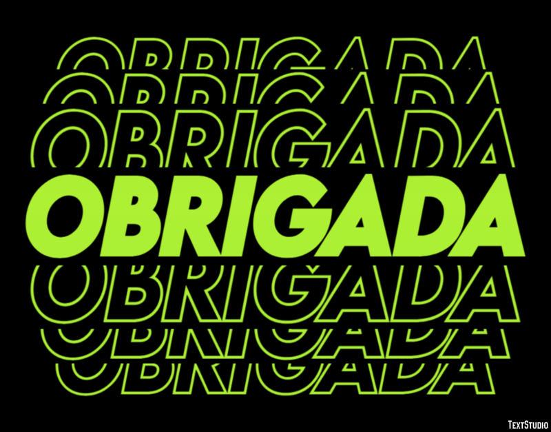 Obrigada Effet de Texte