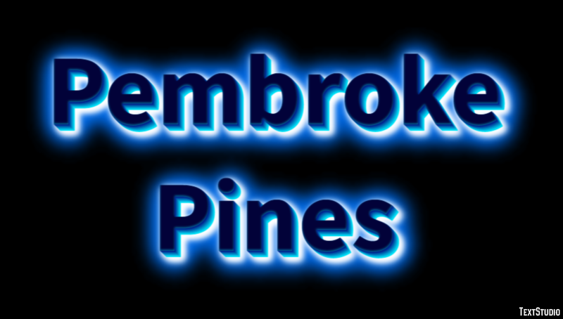 Pembroke Pines Efeito de texto