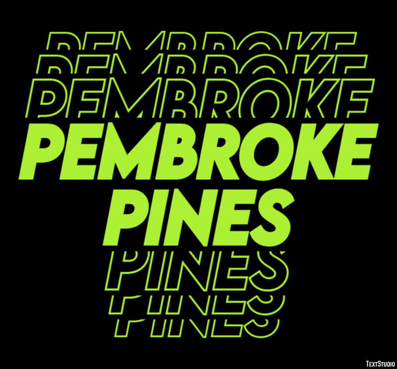 Pembroke Pines Эффект текста