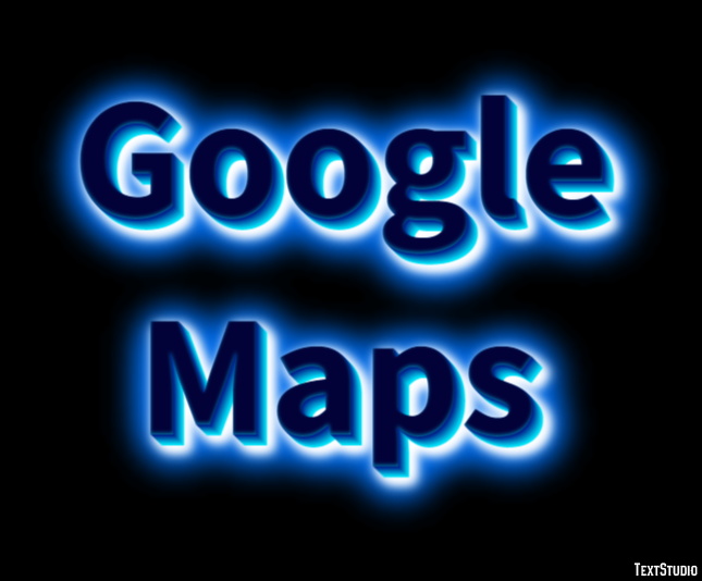 Google Maps Efecto de Texto