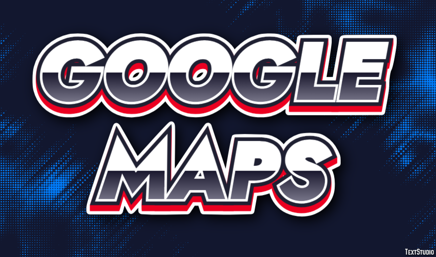Google Maps Efecto de Texto
