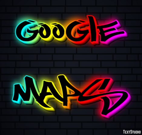 Google Maps Tekst Effect