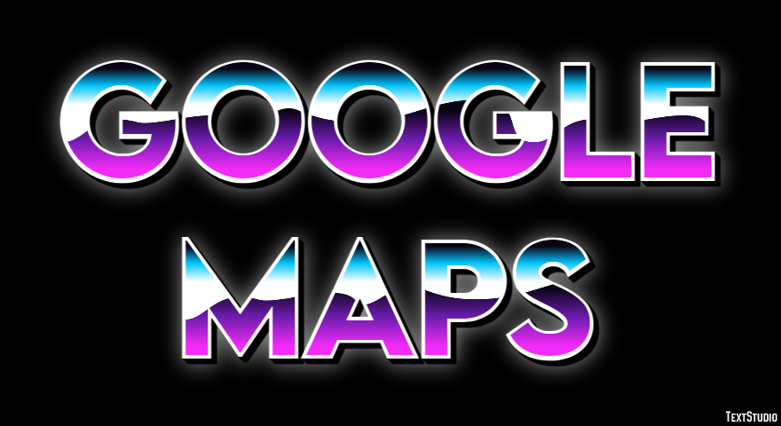 Google Maps Efecto de Texto