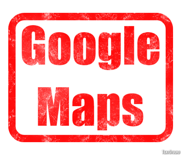 Google Maps Efecto de Texto