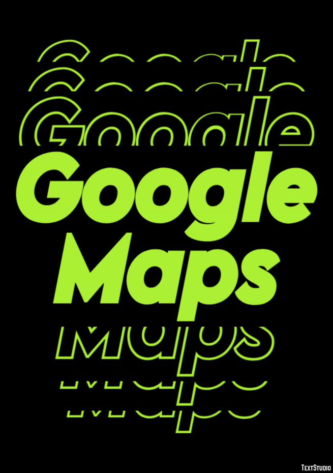Google Maps Efecto de Texto