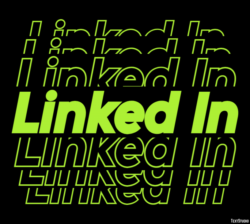 Linked In Tekst Effect