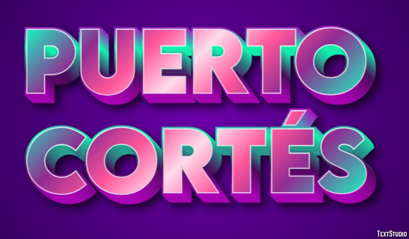 Puerto Cortés Эффект текста