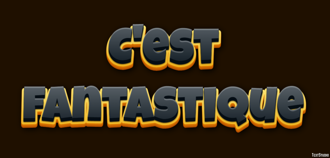 C'est fantastique Effet de texte