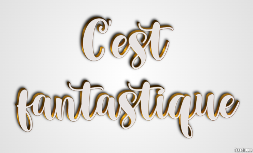 C'est fantastique Effet de Texte