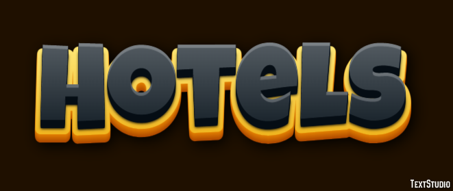 Hotels Text effect