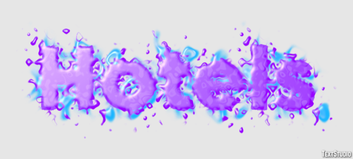 Hotels Text effect