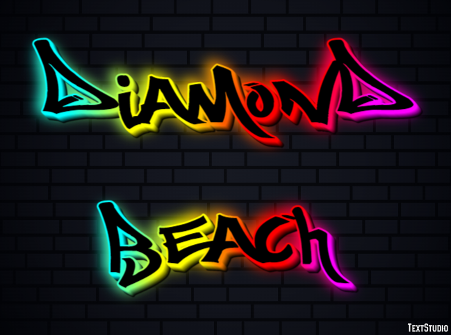 Diamond Beach Efekt tekstowy