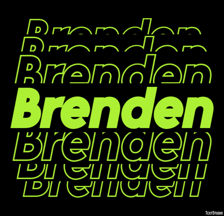 Brenden Tekst Effect