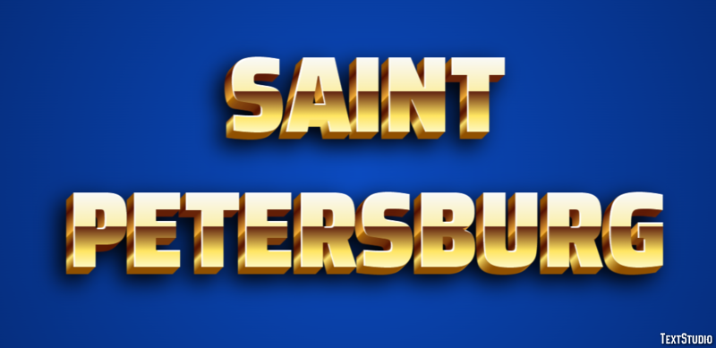 Saint Petersburg Effetto testo